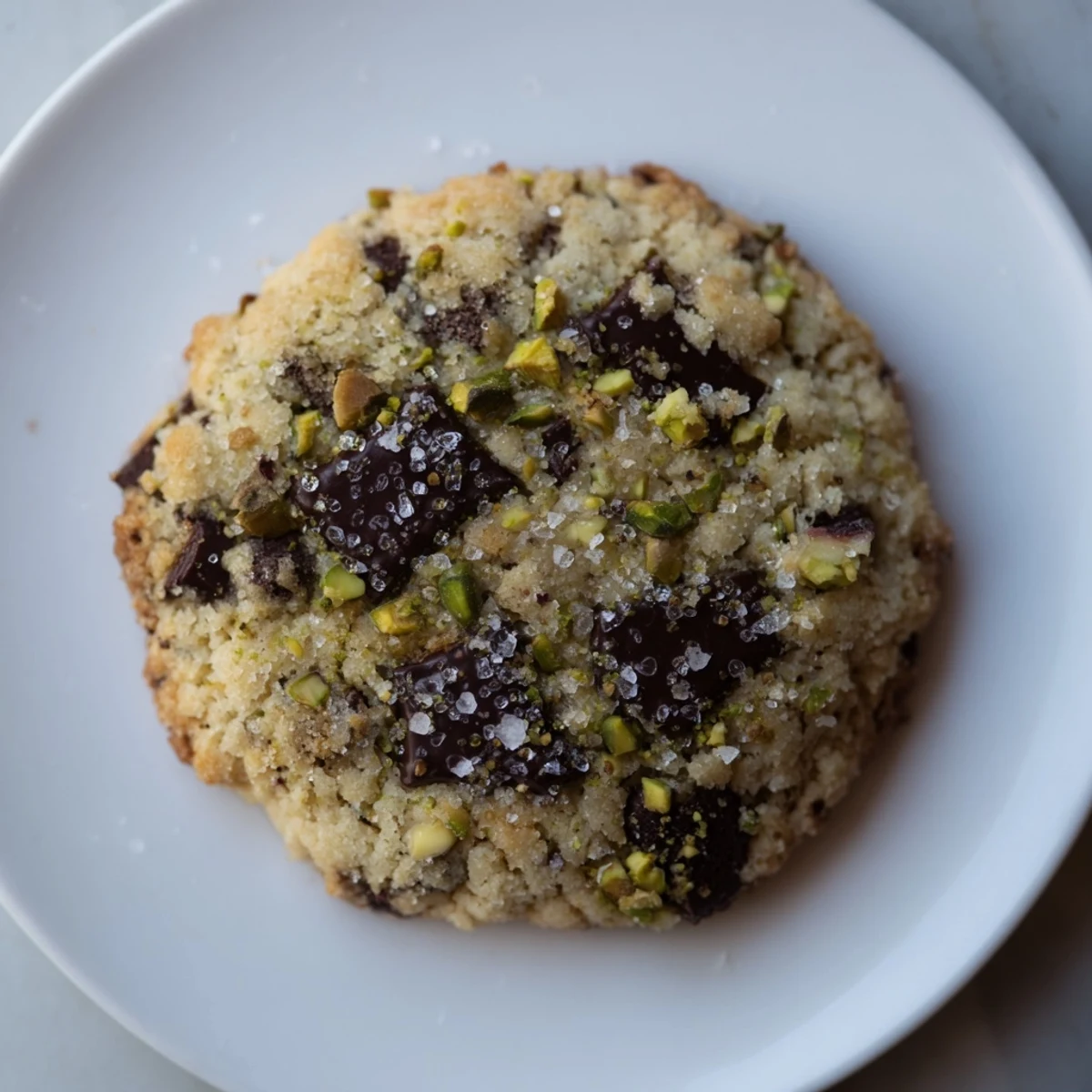 Salted Pistachio Chocolate Shortbread