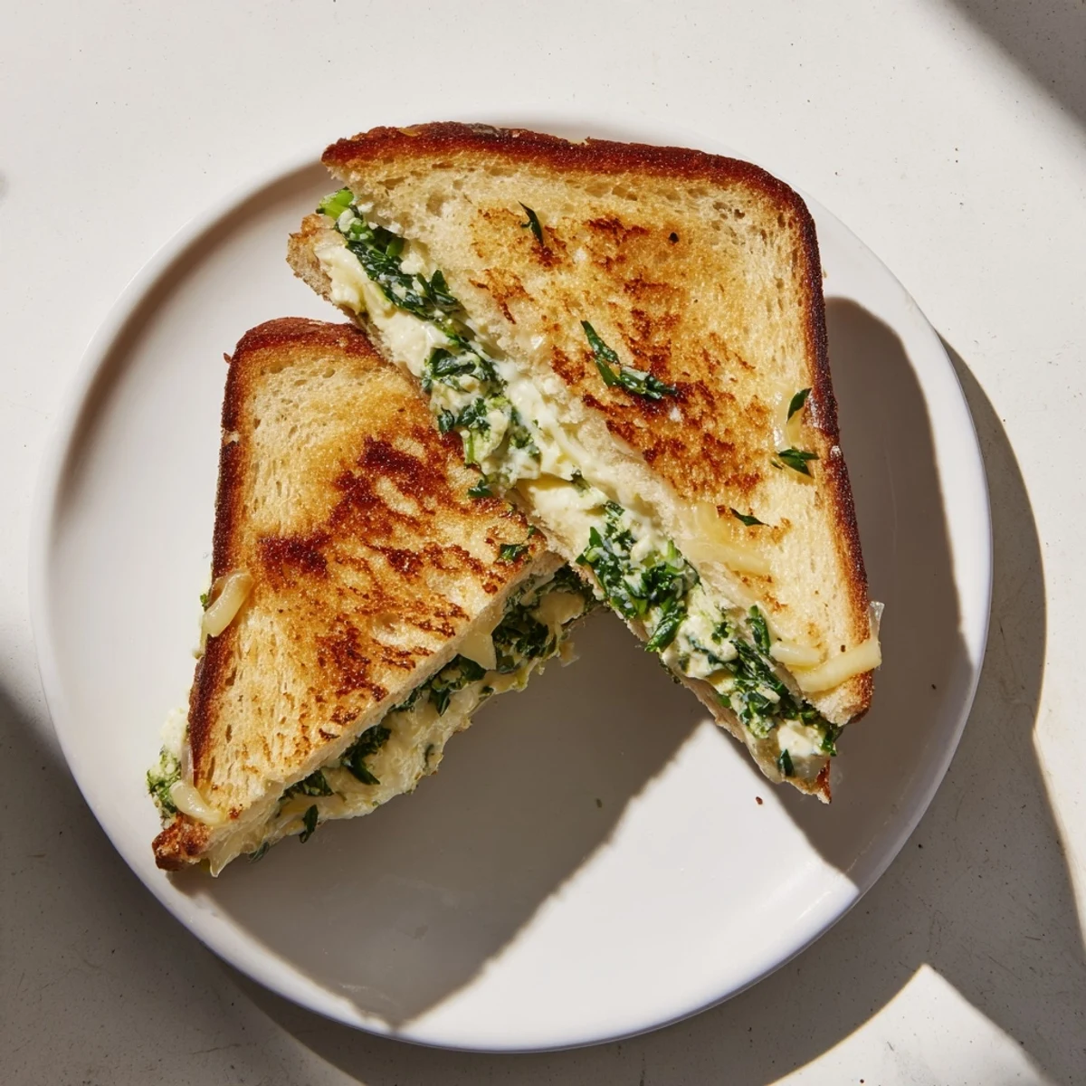 Melted cheese and vibrant broccoli fill these air fryer broccoli cheddar stuffed grilled cheese sandwiches, a tasty lunch option.