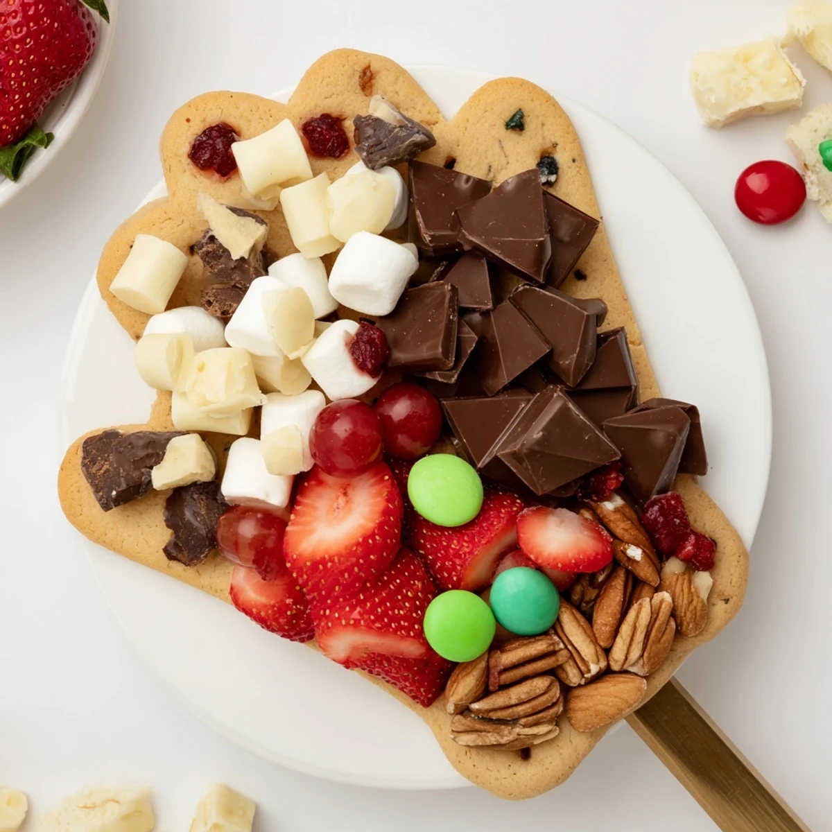 The delicious Cozy Mitten Dessert Board, a tempting assortment of festive sweets ready to serve for dessert.