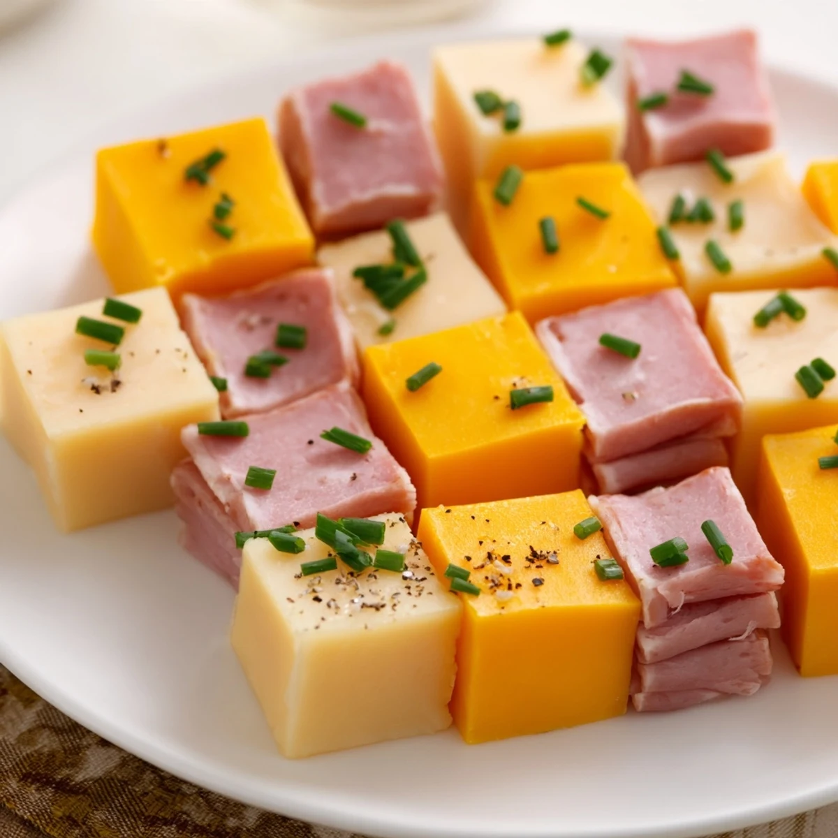 Checkerboard picnic bites, a delightful appetizer presentation with layered turkey, roast beef, and cheeses.