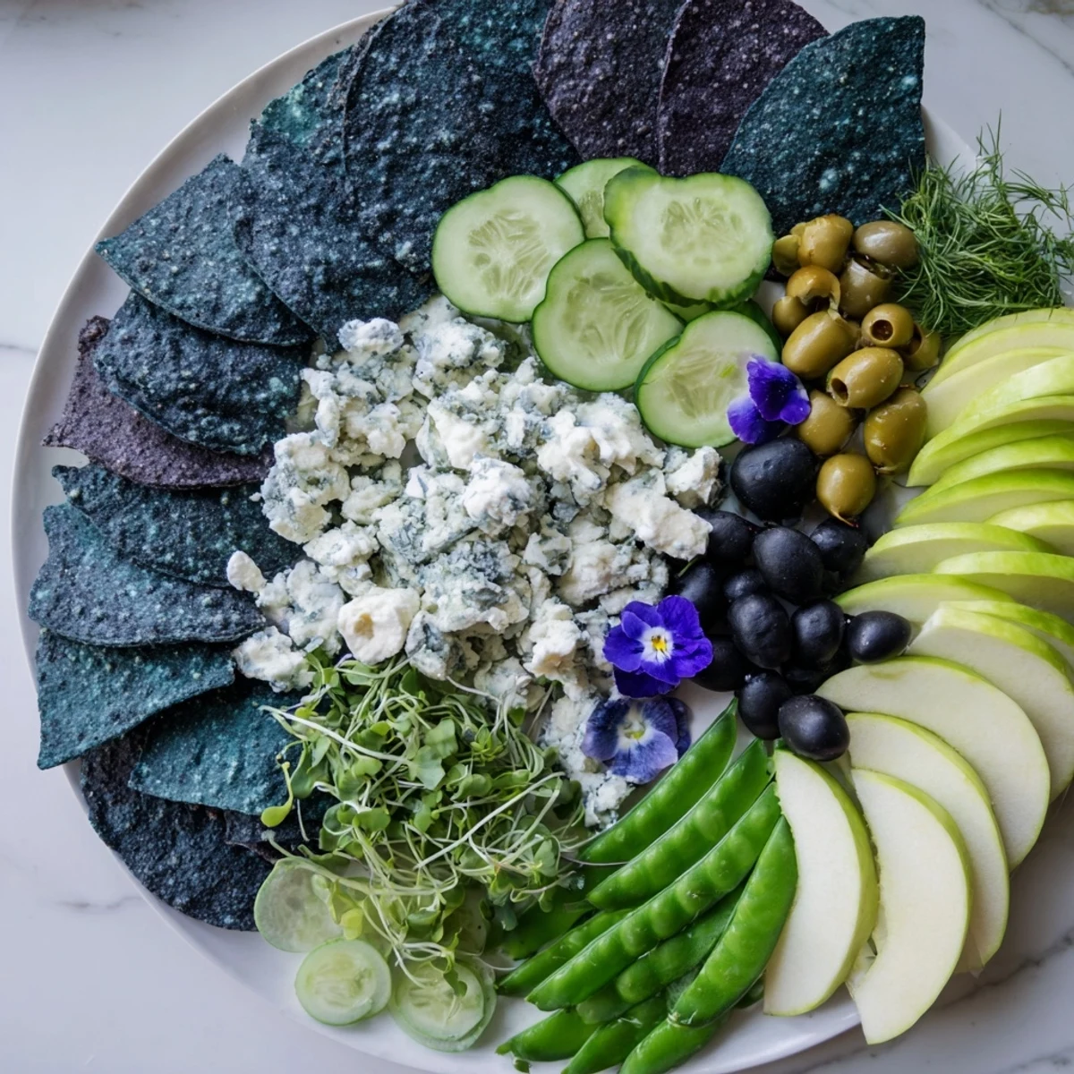 Deep Sea Ocean Wave appetizer platter overflowing with vibrant fresh ingredients, perfect for a party.