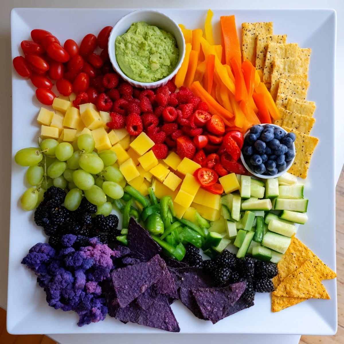 Vibrant Rainbow Pride Spectrum recipe featuring fresh, color-coordinated produce, perfect for a celebratory spread.