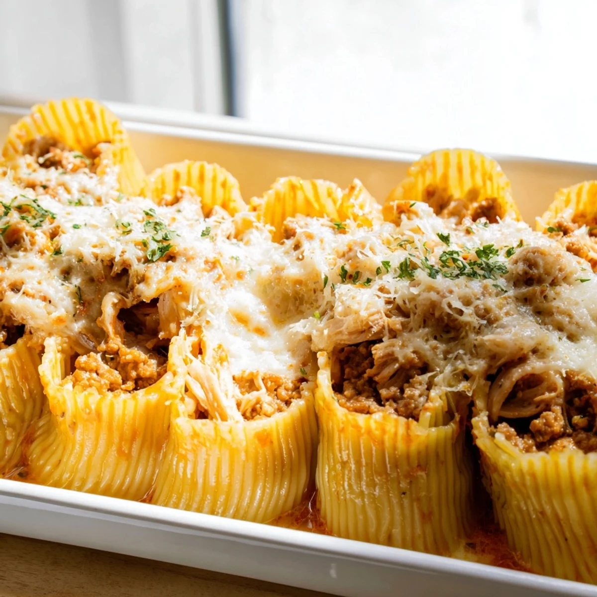 Chicken Pasta Crinkle Cake