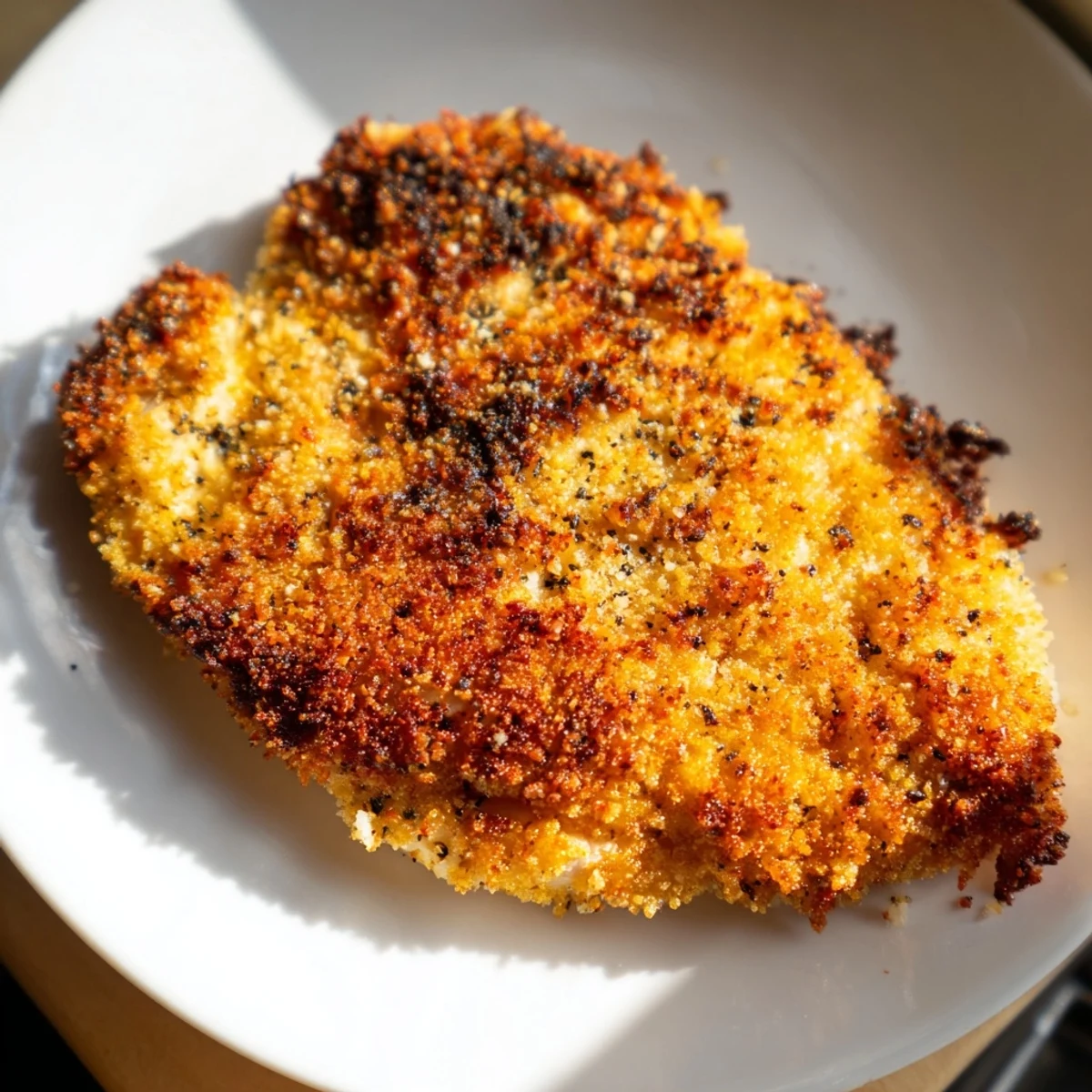 Air fryer chicken cutlets, featuring a crunchy breadcrumb coating and tender, juicy chicken inside.