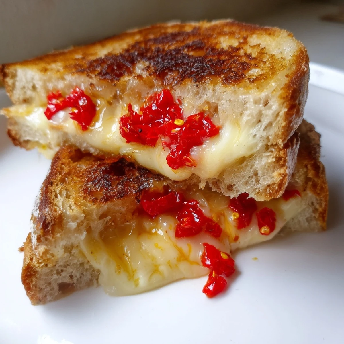 Brie Chili Crisp Grilled Cheese