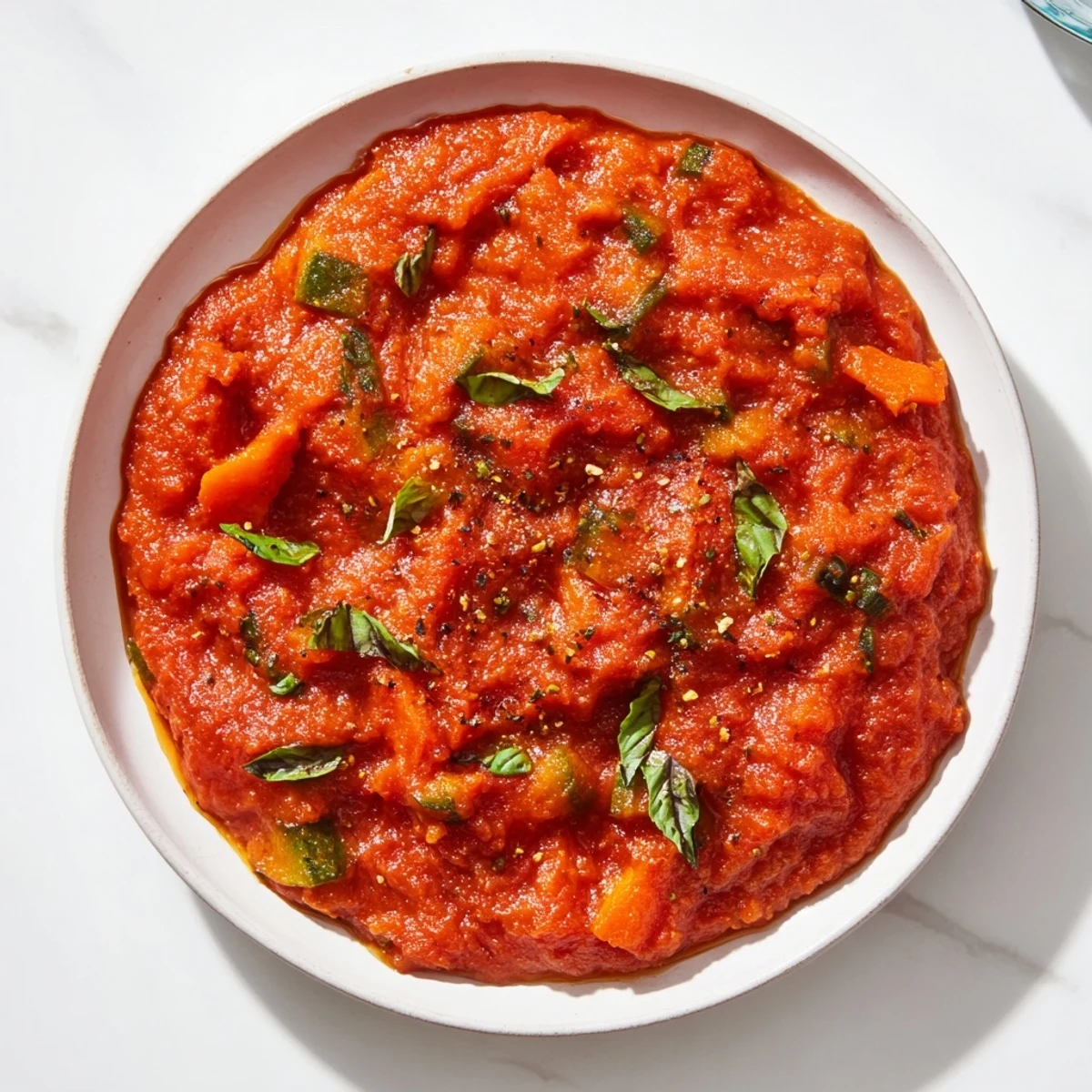 Creamy Veggie-Loaded Tomato Pasta Sauce served with pasta, a flavorful and easy family dinner.