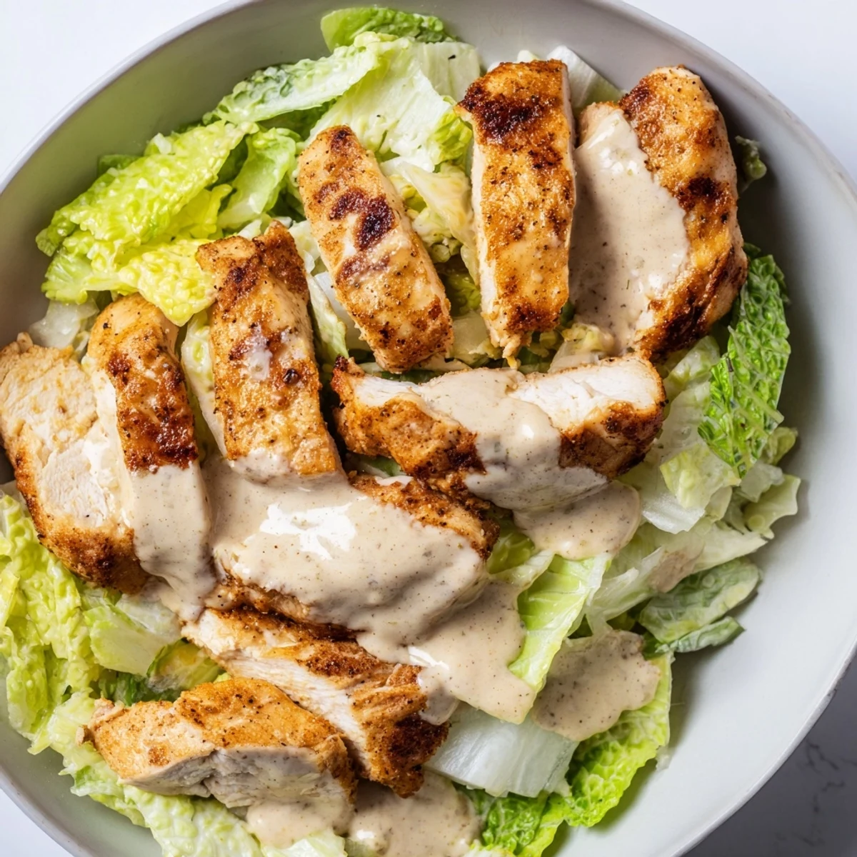 Golden-brown honey mustard chicken slices nestled in a soft flour tortilla with crisp romaine lettuce.  