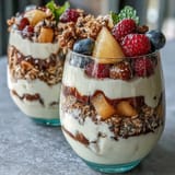 Vibrant soccer team snack cups layered with fresh berries, creamy yogurt, and crunchy granola in clear cups.