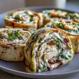 Turkey Cheese Spinach Pinwheels