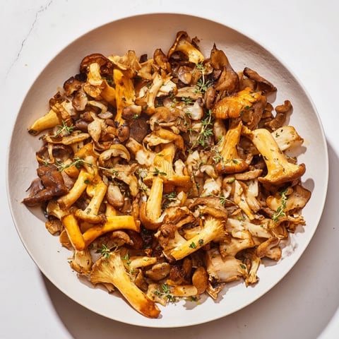 Golden sautéed Enchanted Forest Mushrooms, showcasing earthy flavors and fresh herbs, ready to be enjoyed.