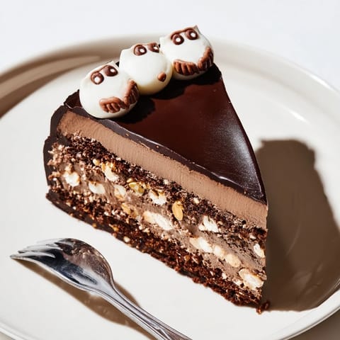 This Plaisirs Sucrés Hibou de la Nuit features layers of rich chocolate mousse and crunchy praline, perfect.