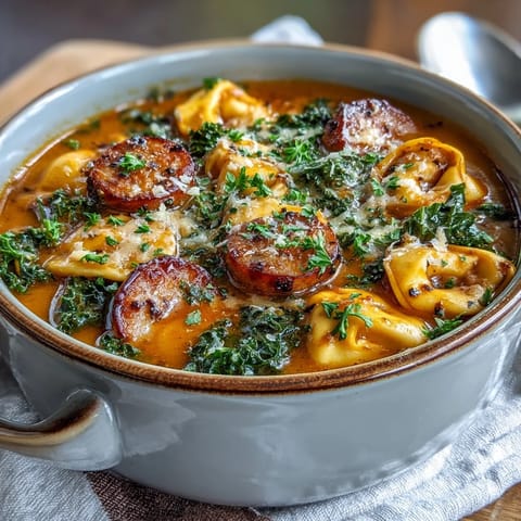 Pumpkin Tortellini Soup Chicken Sausage