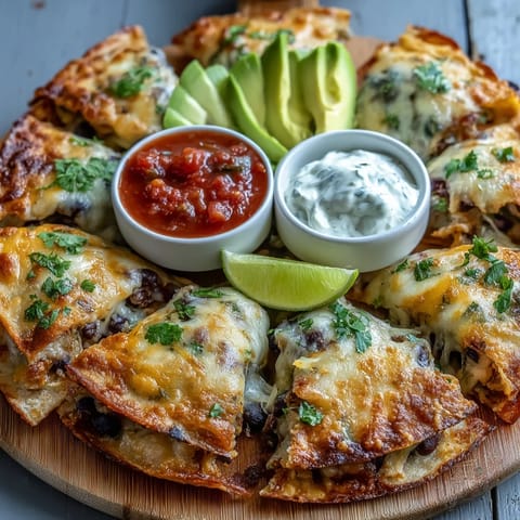 Freshly baked Blooming Quesadilla Ring with melted cheese and vibrant bell peppers.