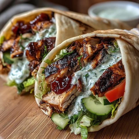 Chicken Shawarma with Creamy Garlic Sauce
