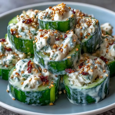 California Roll Cucumber Salad with avocado and crab in creamy sushi-style dressing.  