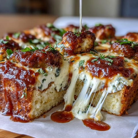 Cheesy pizza-style cottage cheese bake with bubbling mozzarella and savory tomato sauce.  