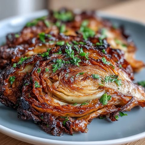 Crispy Cabbage Steaks Garlic
