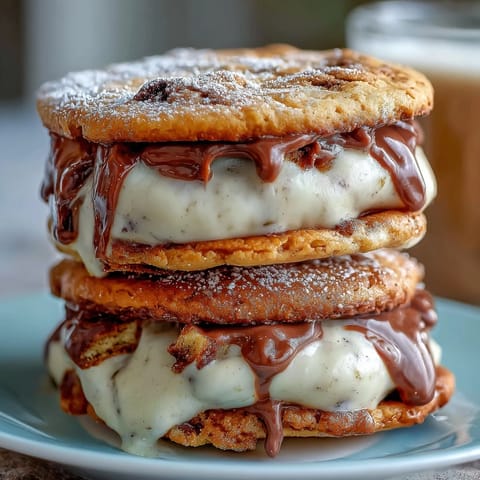 Delightful cookie sandwiches filled with smooth vanilla cream, inspired by Cookie Run Kingdom.  