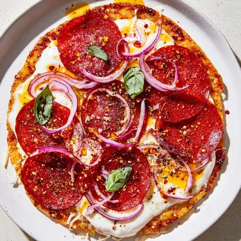 Golden-crusted hot honey pepperoni flatbread; sweet honey drizzle complements the spicy pepperoni perfectly.