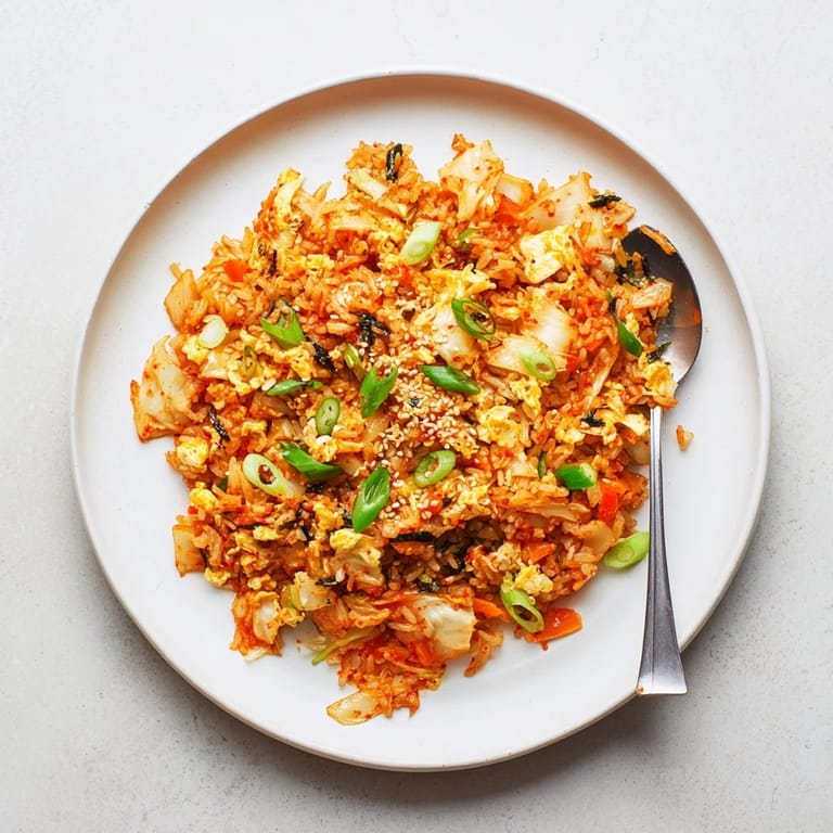 Served in a warm ceramic bowl with roasted seaweed strips on the side, showcasing the bold colors and textures of this easy main dish.