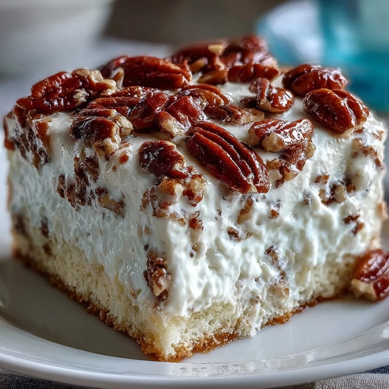 A slice of moist Mexican-American Butter Pecan Tres Leches Cake served on a plate with a fork.