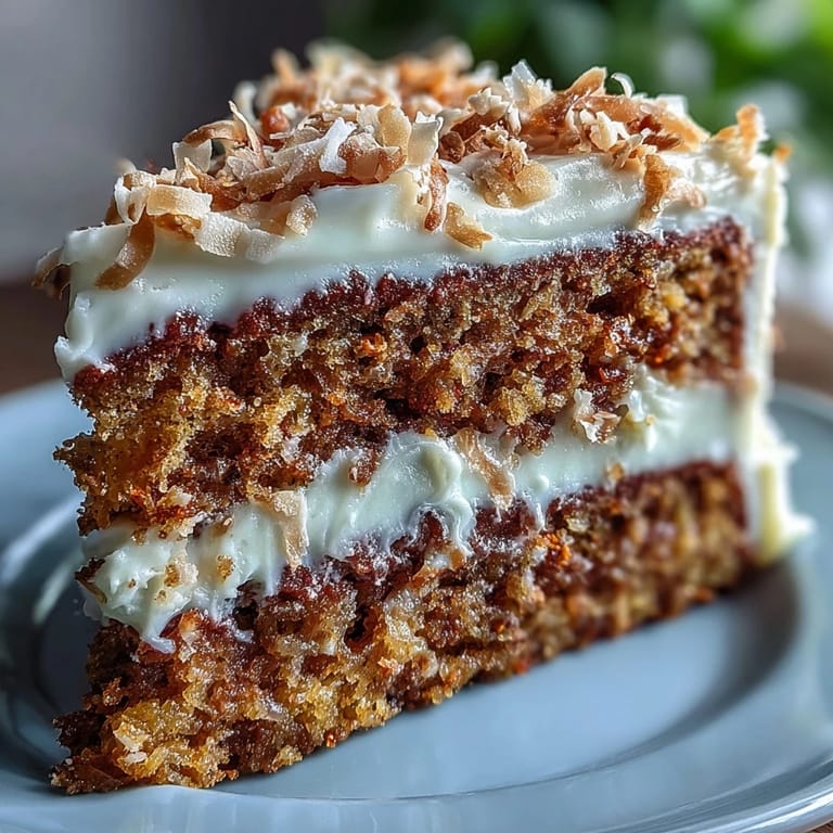 Close-up of Christmas Hawaiian Carrot Pineapple Cake slice with pineapple garnish, revealing fluffy texture on a marble counter.