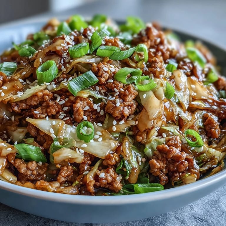 Easy Keto Egg Roll in a Bowl with Ground Turkey and Sesame Oil, a quick, satisfying dinner perfect for busy weeknights.