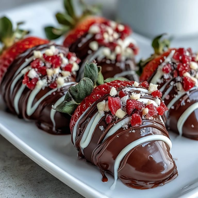 Elegant chocolate-covered strawberry arrangement in a decorative vase, combining juicy fruit and rich chocolate for a stunning Valentine's centerpiece.