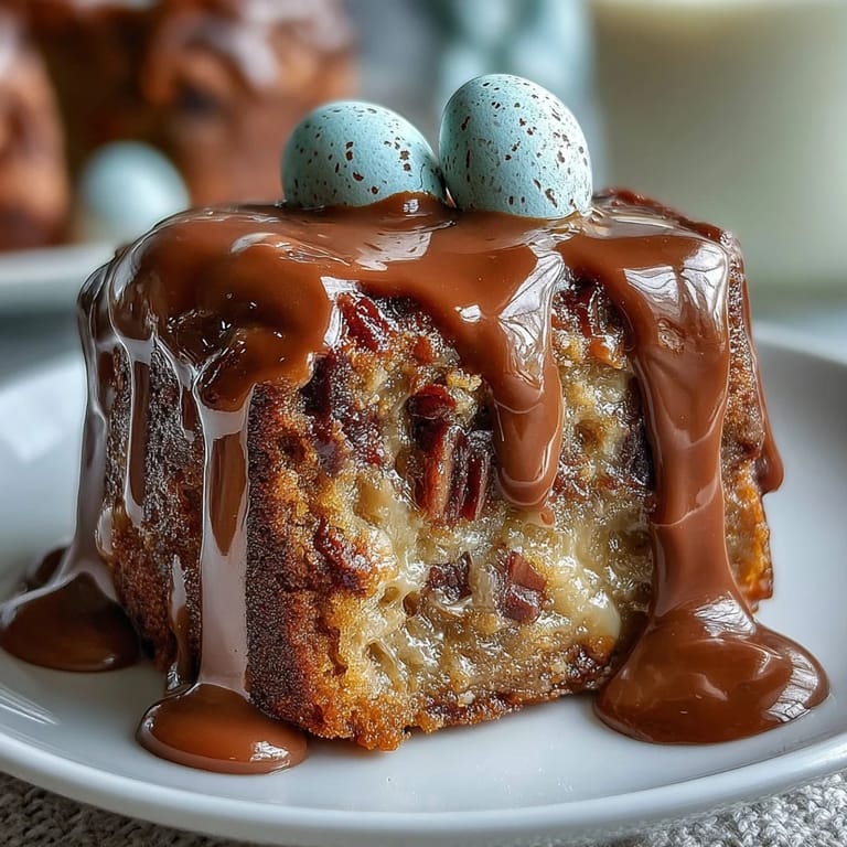 Spring-inspired Cadbury Egg Blondies: soft, buttery blondies bursting with colorful Cadbury Mini Eggs and finished with a glossy white chocolate drizzle.
