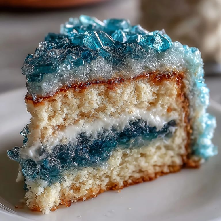 Teal and gold geode slice graduation cake, showcasing a stunning crystal-like sugar design and smooth buttercream frosting for a celebratory centerpiece.