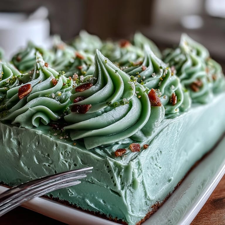 This festive vanilla sheet cake is frosted with smooth sage green buttercream and adorned with shimmering gold details, ideal for graduation parties.