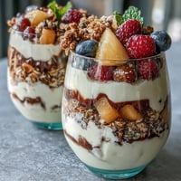 Vibrant soccer team snack cups layered with fresh berries, creamy yogurt, and crunchy granola in clear cups.