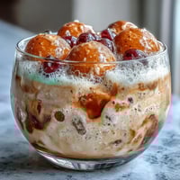 Colorful punch bowl filled with rainbow sherbet scoops floating in fizzy lemon-lime soda, perfect for graduation celebrations.